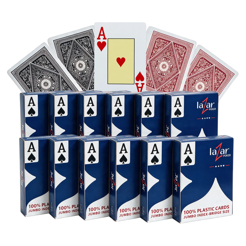 Poker Kort Lazar Bridge Storlek Plast 2 Index 12st