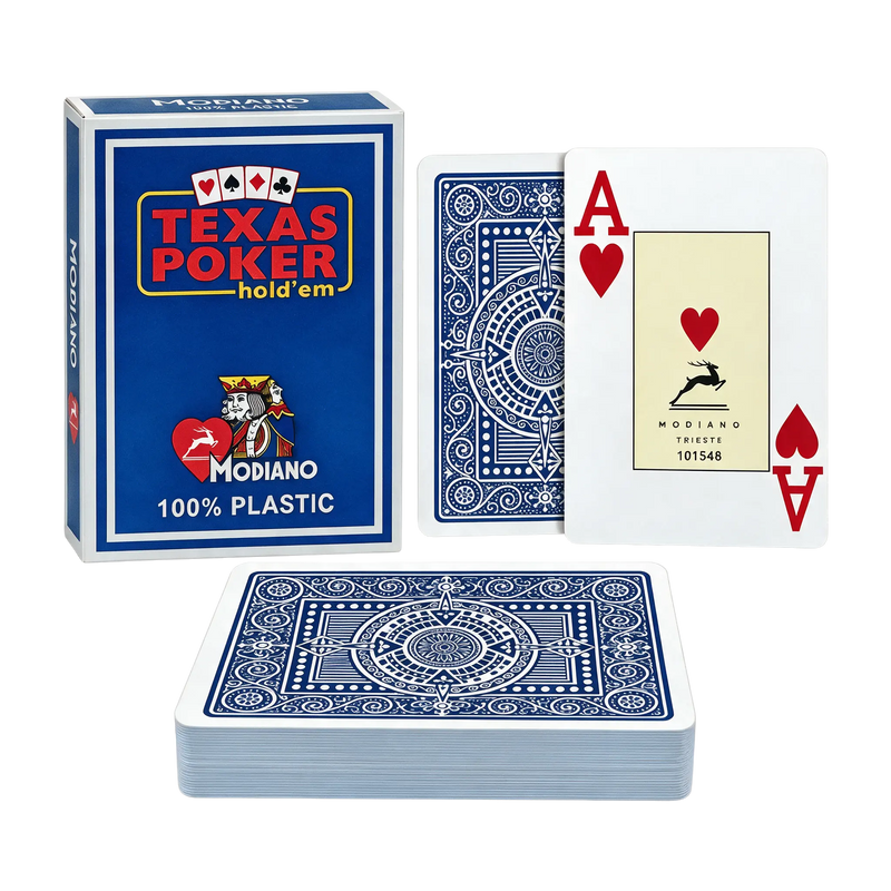 Modiano Poker Kort Plast Mörkblå 2 Index