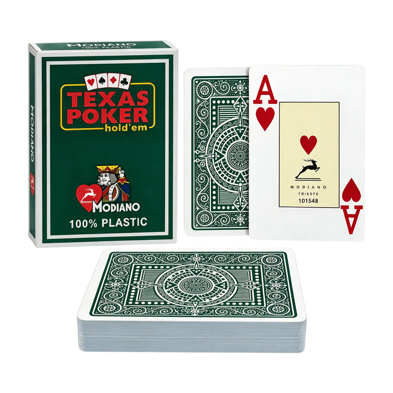 Modiano Poker Kort Plast Mörkgrön 2 Index