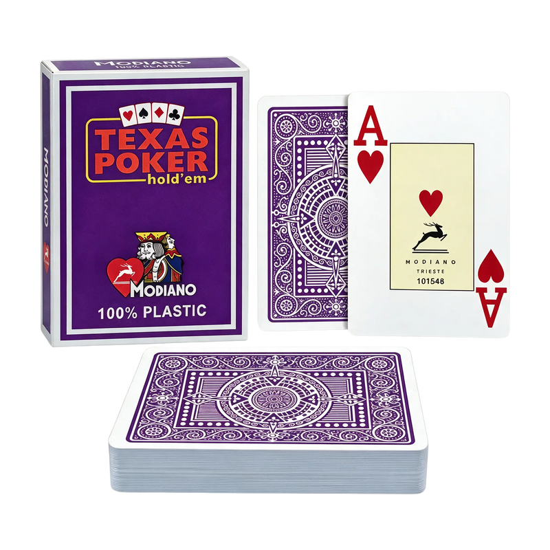 Modiano Poker Kort Plast Lila 2 Index