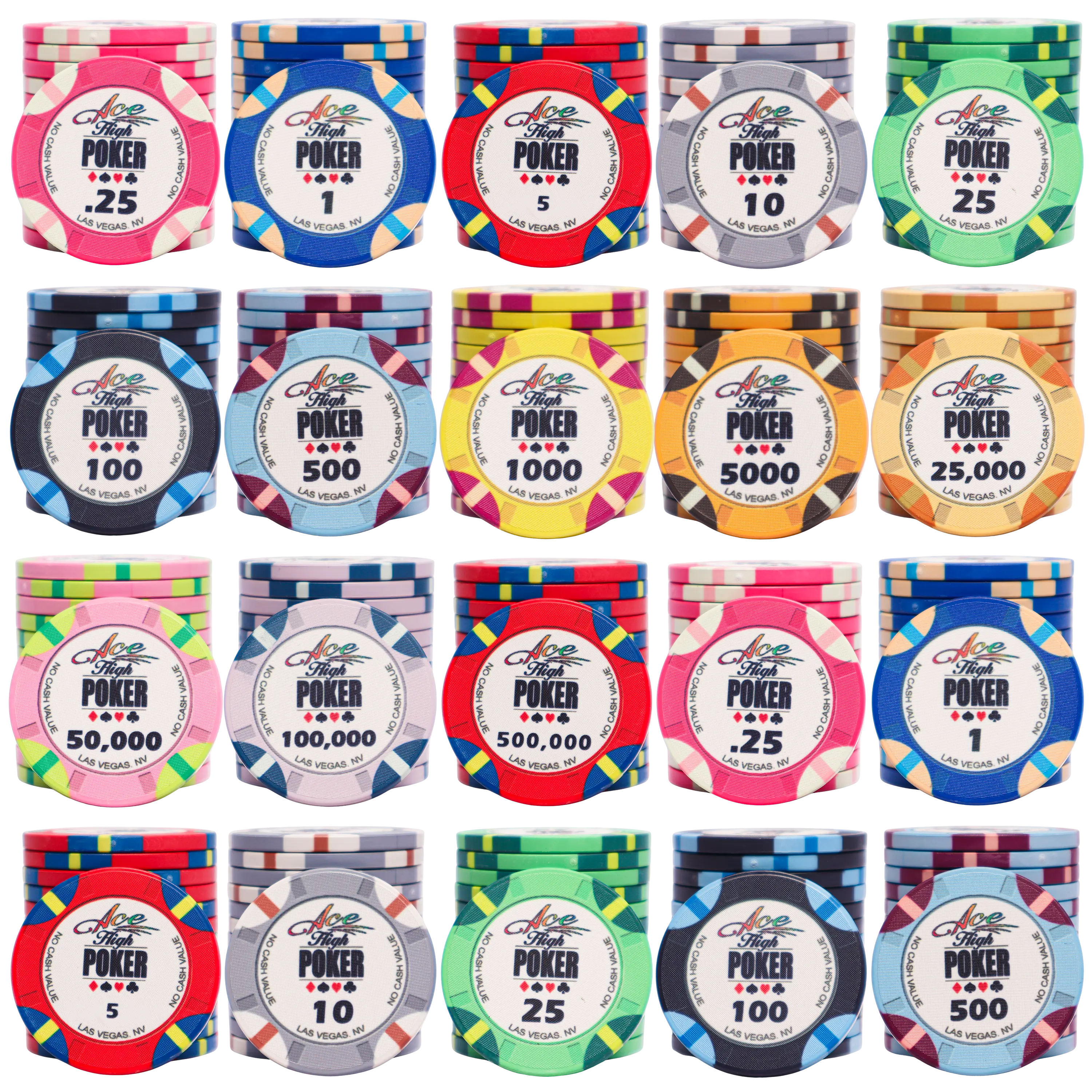 Ensemble de jetons de poker dorés | Vecteur Premium