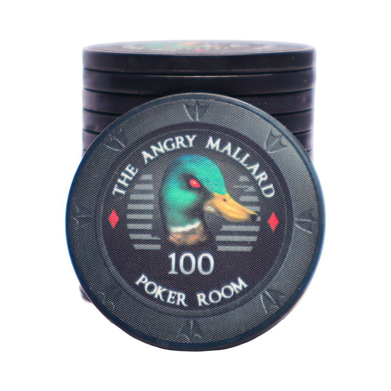 Angry Mallard Tournament Poker Chip 100