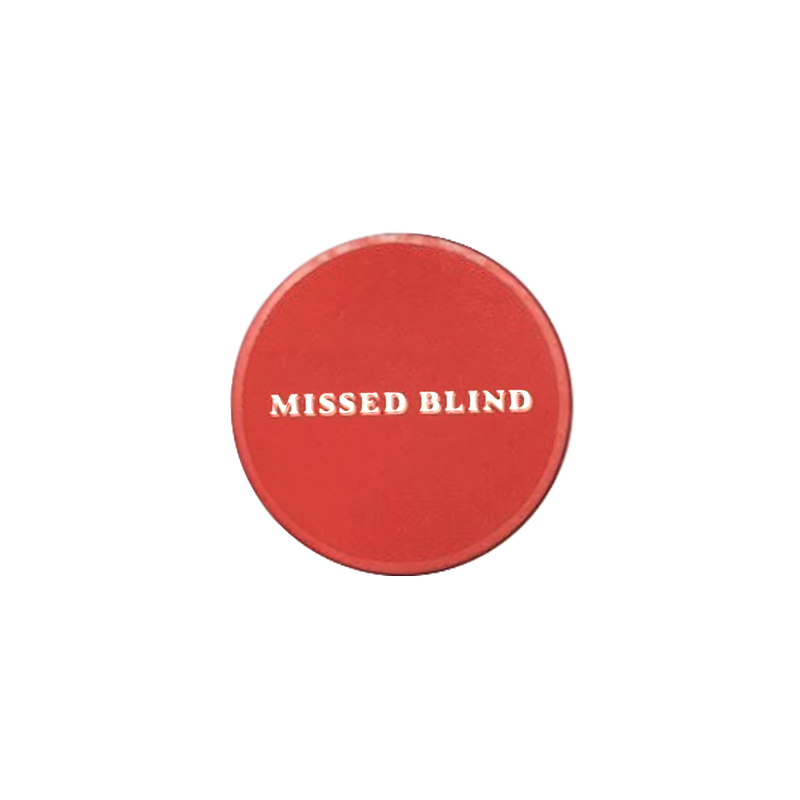 Ceramic Missed Blind Button Red 39mm