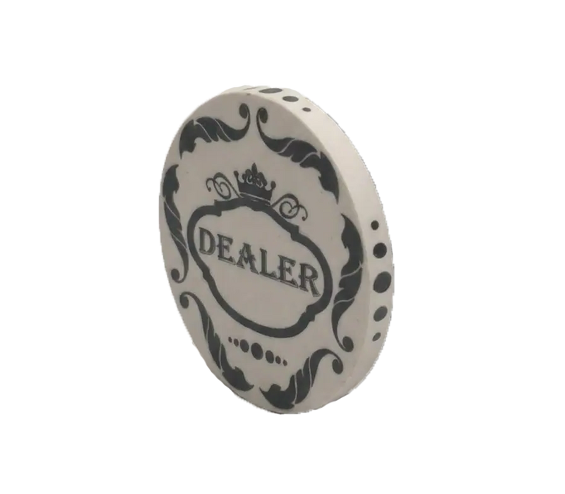 Dealer Button Ceramic Crown - side view