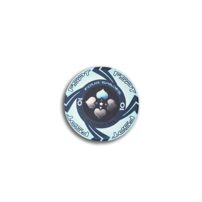 pokerchip fiche claysmith FSPT cash game 10 light blue