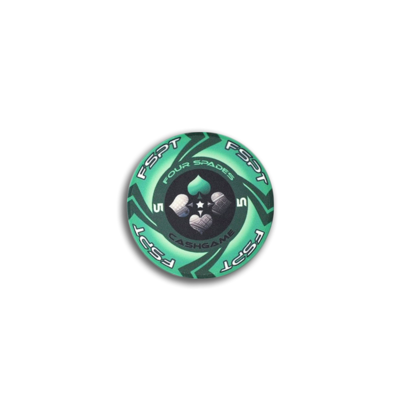 pokerchip fiche claysmith FSPT cash game 5 green