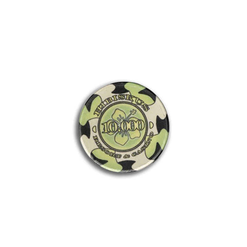 Hibiskus resort & casino 10.000 light green white black