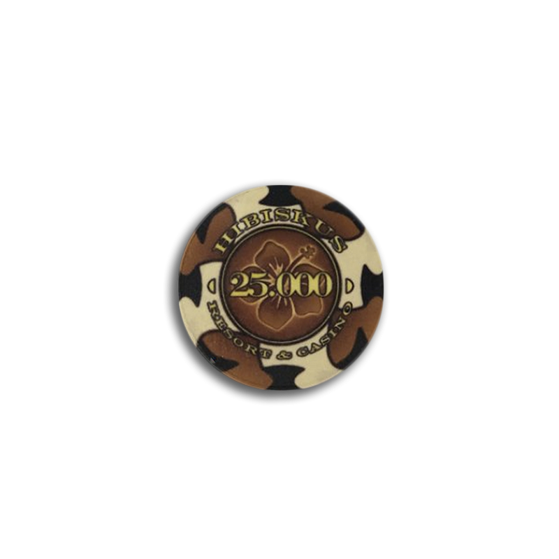 Hibiskus resort & casino 25.000 brown white black