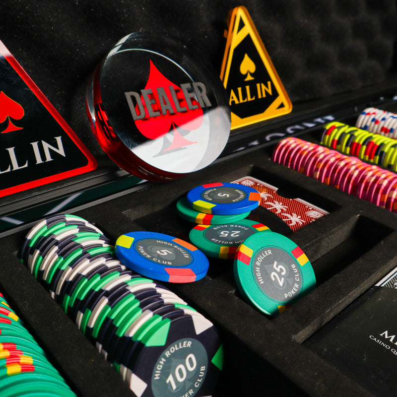high roller poker set imagery