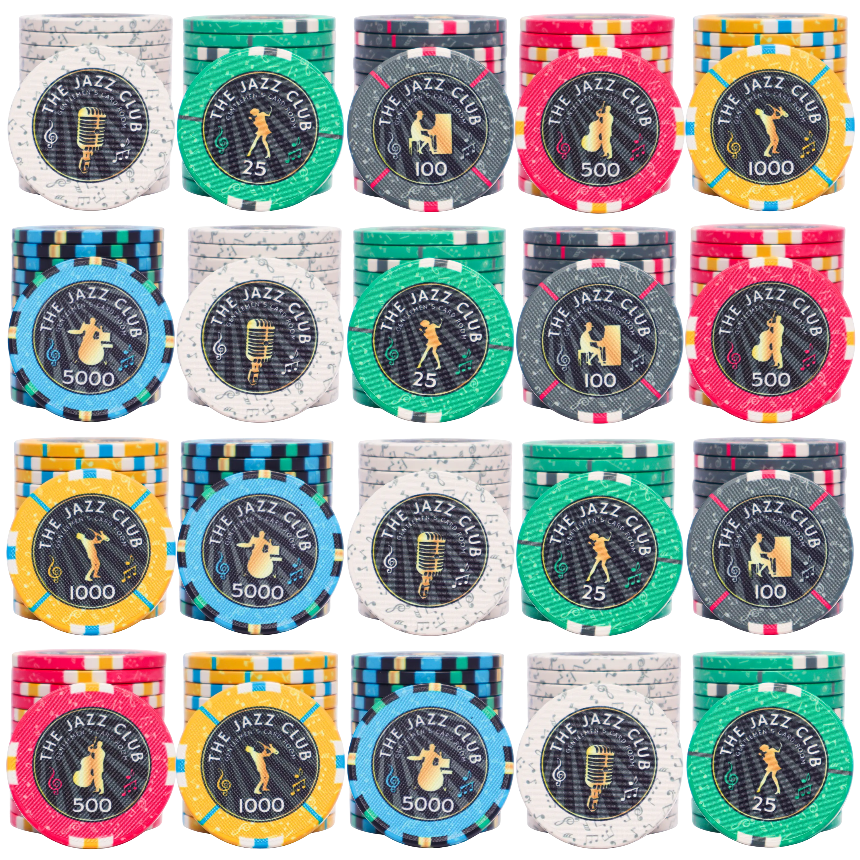 Poker Chips The Jazz Club 1000 | Poker Merchant