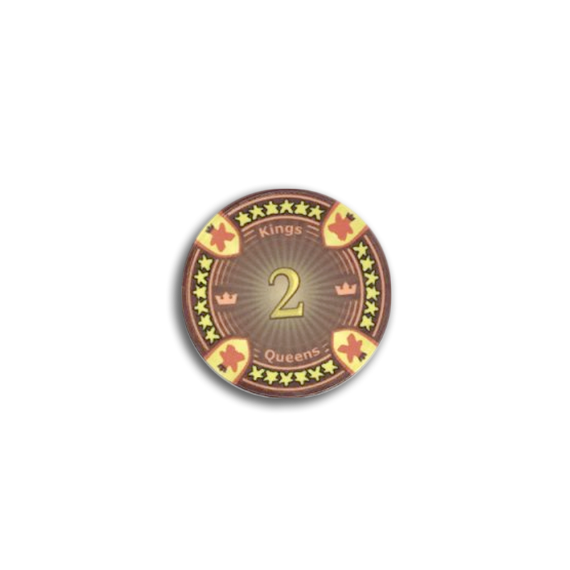 poker chip fiche kings en queens 2 dark red