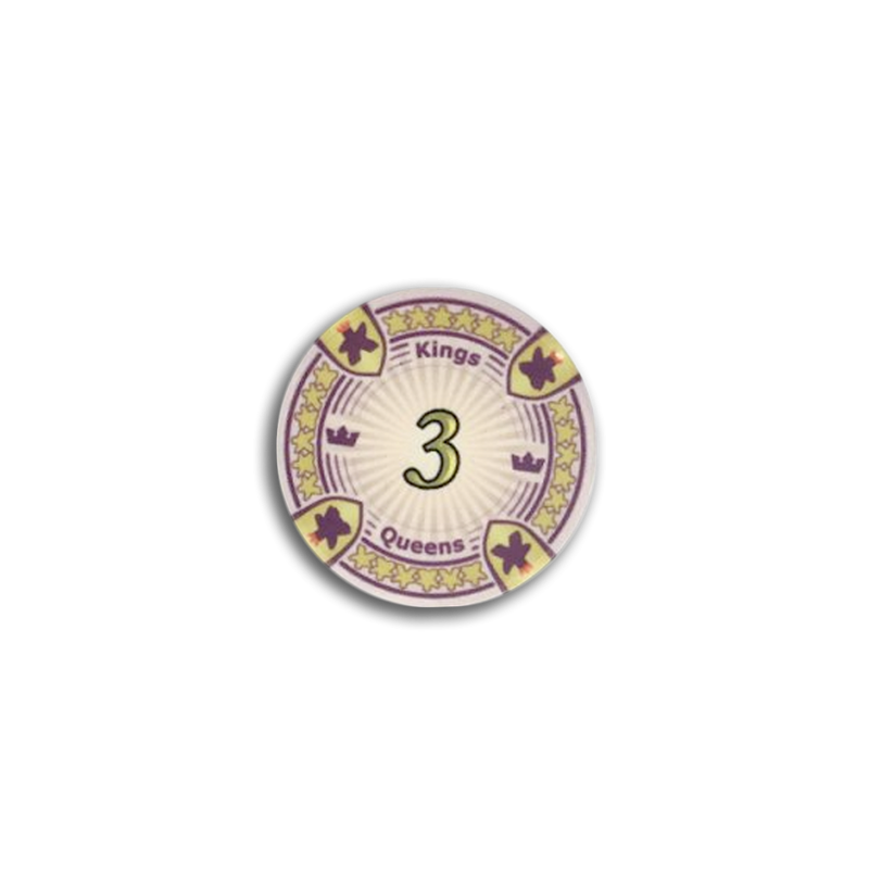 poker chip fiche kings en queens 3 white yellow