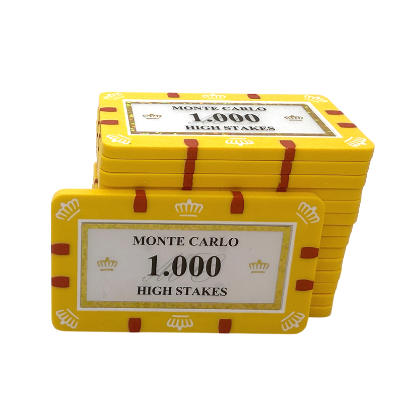 monte carlo poker plaque stack 1.000 high stake