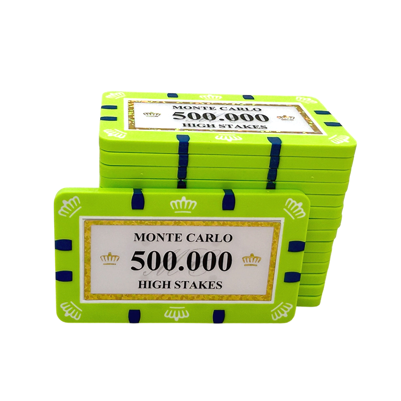 monte carlo poker plaque stack 500.000 high stakes