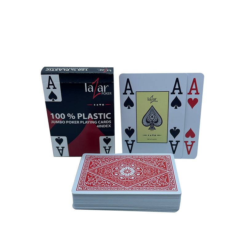 Poker Cards Lazar Plastic Red 4 Index | Poker Merchant Poker Cards Lazar Plastic Red 4 Index | Poker Merchant