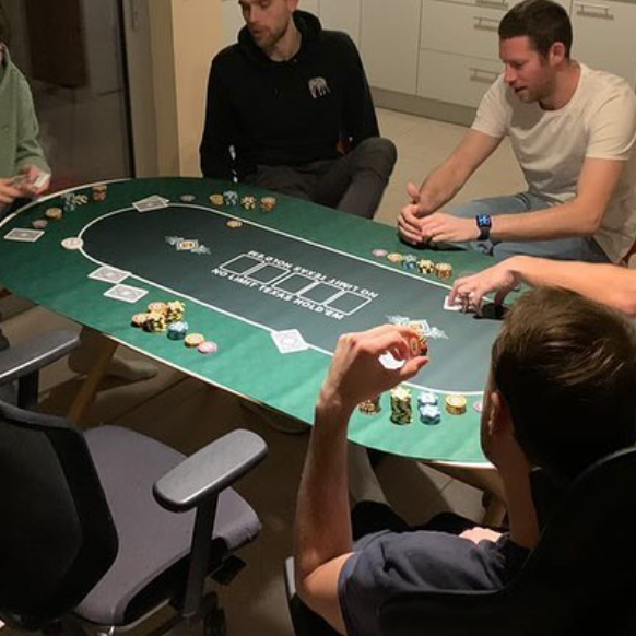 Poker Mat Royal Green Oval 180x90 - view 2