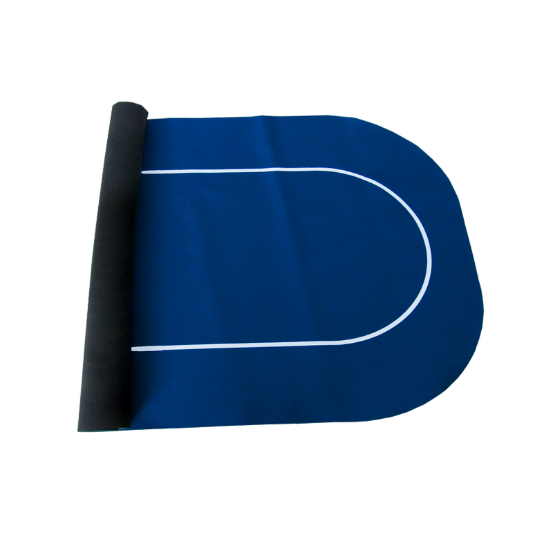 stadard pokermat 180 centimeter table rubber blue fold