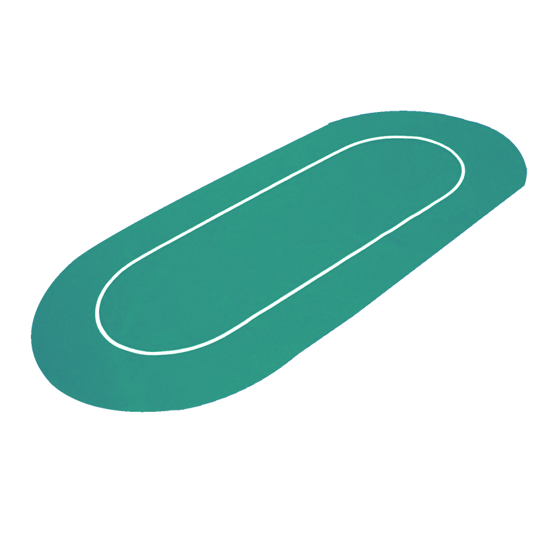 standard pokermat 180 centimeter table rubber green