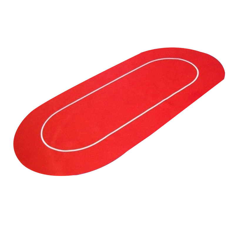 standard pokermat 180 centimeter table rubber red