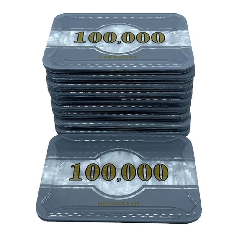 plaques highroller 100k stack grey white