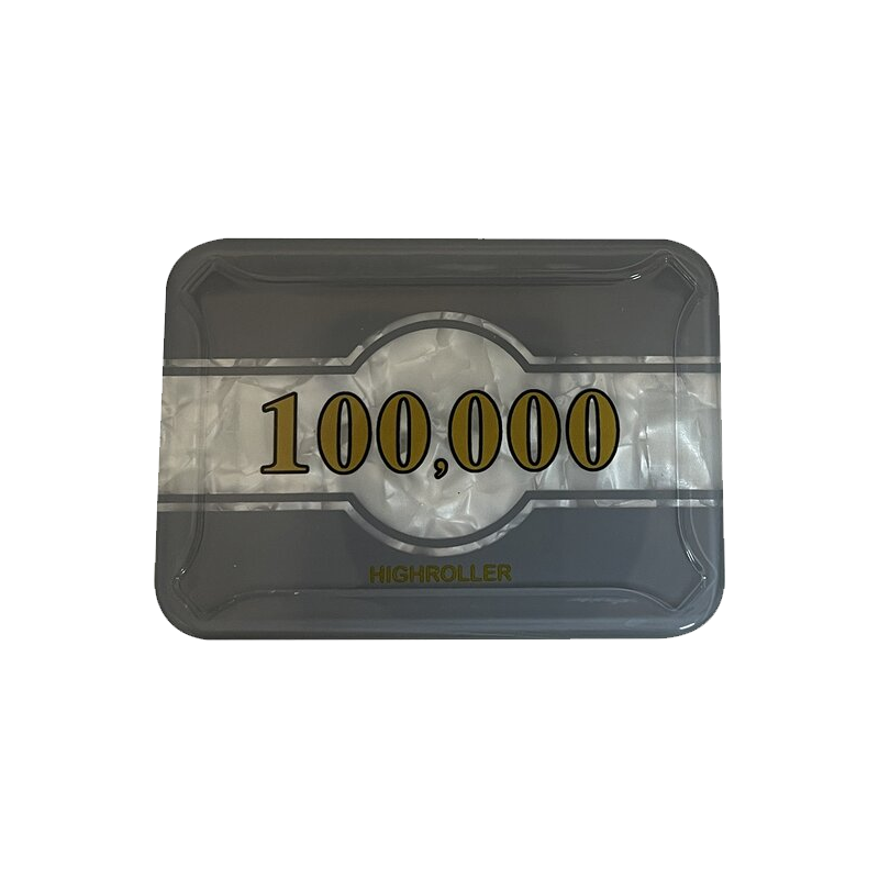 plaque highroller 100k grey white