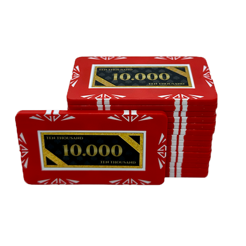Poker Plaques Set Diamond 50 pcs - stacks of poker chips