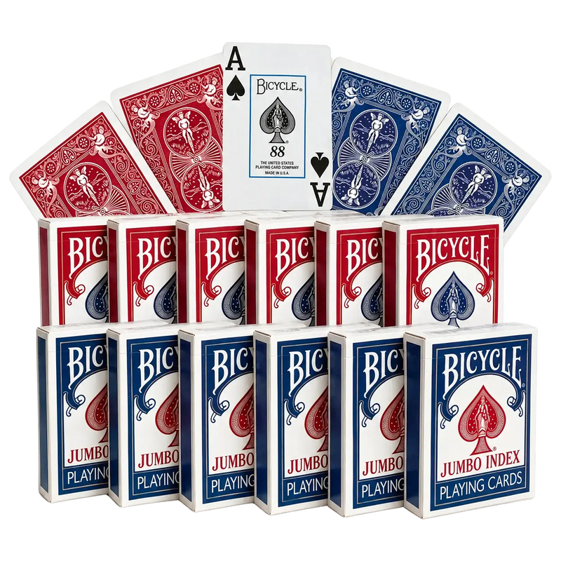 Poker Playing Cards Bicycle Jumbo 2 index 12 pcs