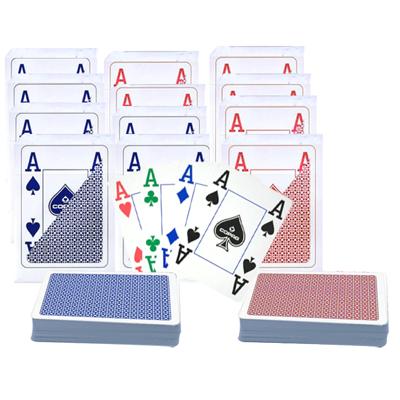4 colored deck 12 pack poker cards