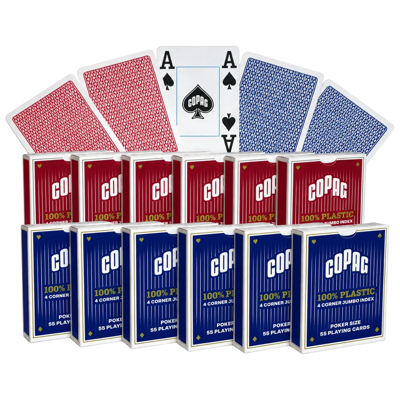 Poker Playing Cards COPAG Plastic 4 Index 12pcs