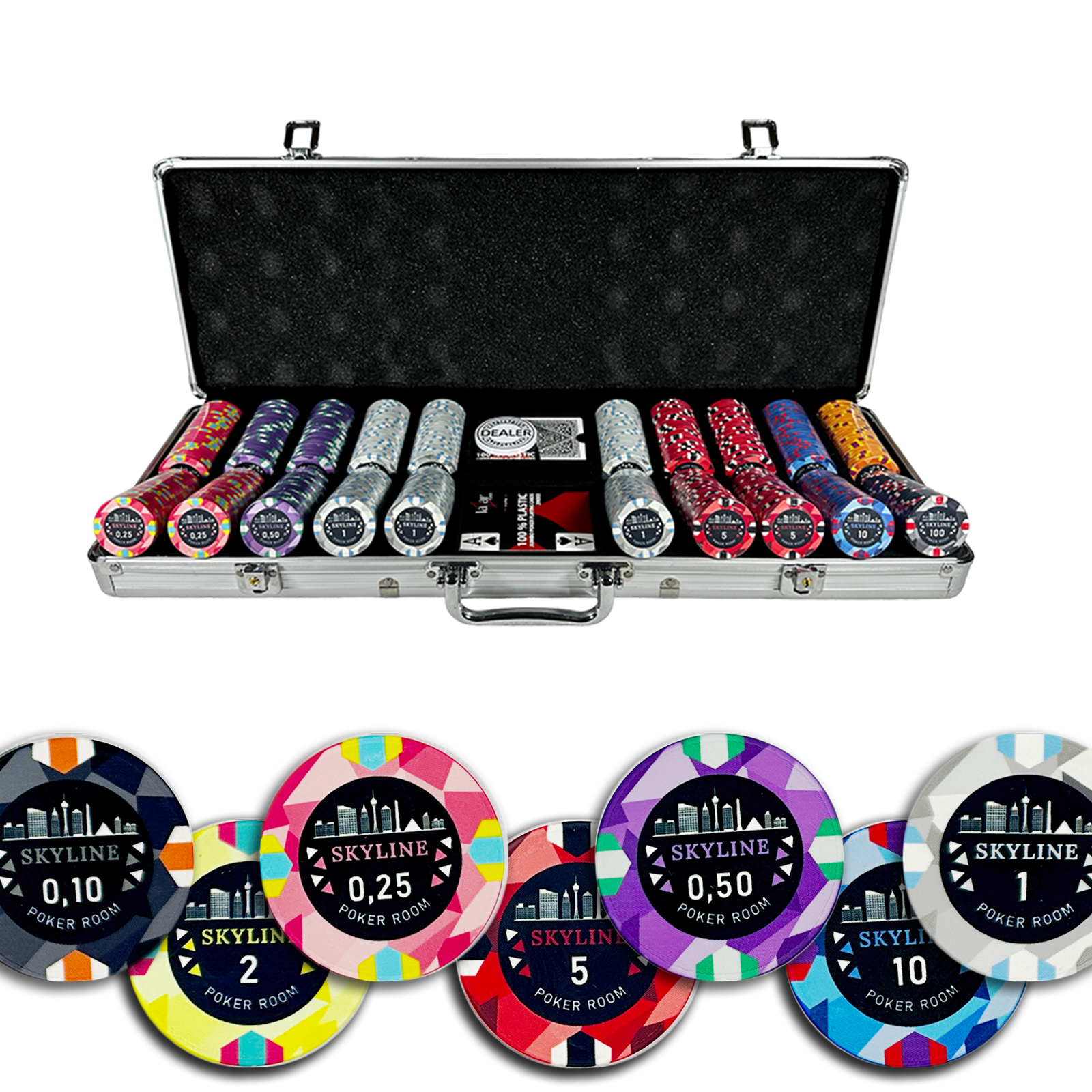 Poker Set Skyline Cash Game 500 - Poker Merchant