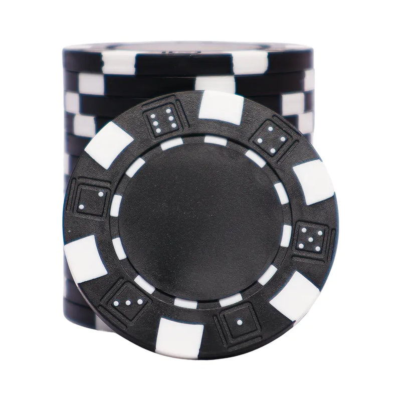 The Dice Poker Chip Black