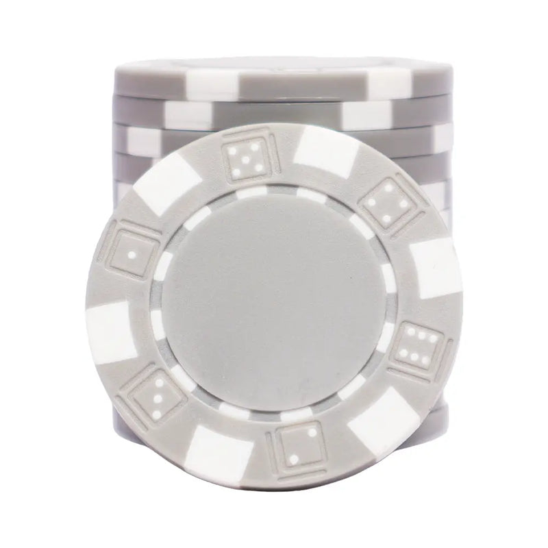 The Dice Poker Chip Grey
