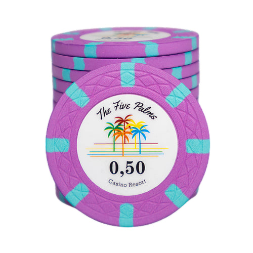 The Five Palms Poker Chip 0.50