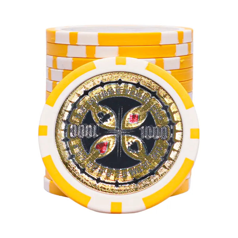 ultimate poker chip 1000 yellow white