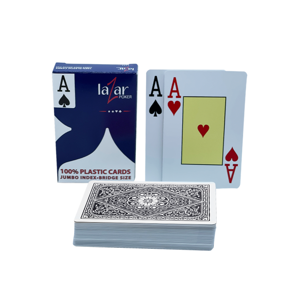Poker Cards Lazar Bridge Size Plastic Black 2 Index