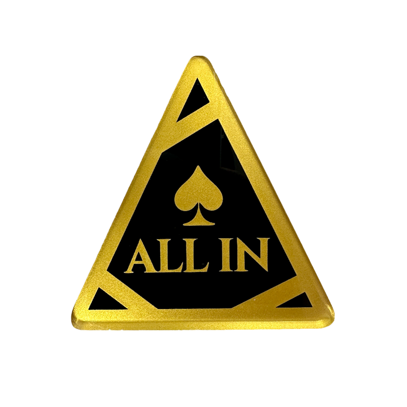 All In Button Gold Spade