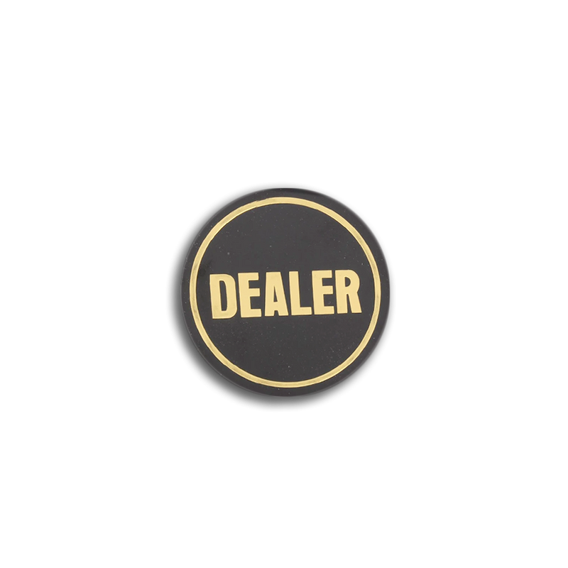 Dealer Button Black & Gold