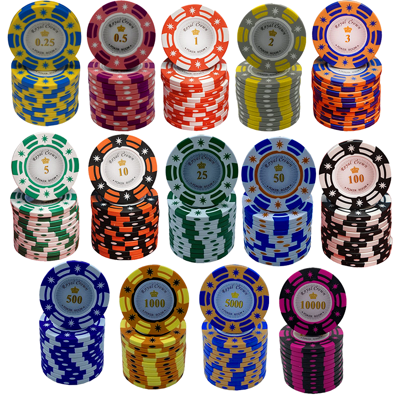 Poker Chips Set Royal Crown 1000