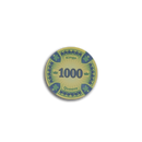 poker chip stack fiches kings en queens 1.000 light green blue