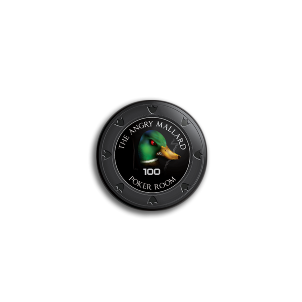 Angry Mallard Tournament Poker Chip 100