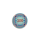 poker chip fiche kings en queens 200 light blue
