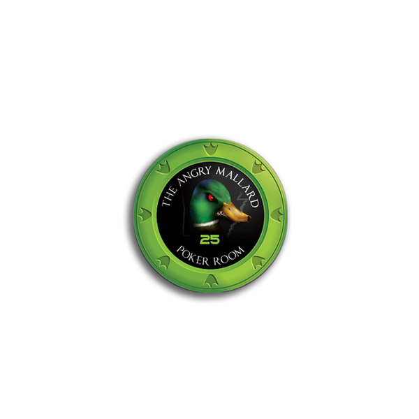 Angry Mallard Tournament Poker Chip 25