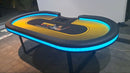 black yellow banana poker table led-light