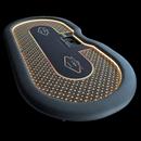 fabulous Nevada gold black led-light poker table background hearts, spades, clubs and diamonds