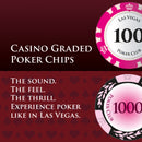 casino graded poker chips clay composite feel strength and luxurious