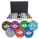 ceramic crown 1000 poker set, poker chips, poker cards, dealer button and poker case