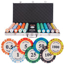 ceramic Las vegas 750 poker set, poker chips, poker cards, dealer button and poker case