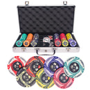 poker set tournament, poker chips, poker cards, dealer button and poker case