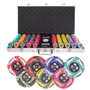 FPST 750 poker set tournament, poker chips, poker cards, dealer button and poker case