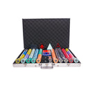 FSPT 1000 poker set, colorful poker chips, Poker cards, Dealer button and Poker case